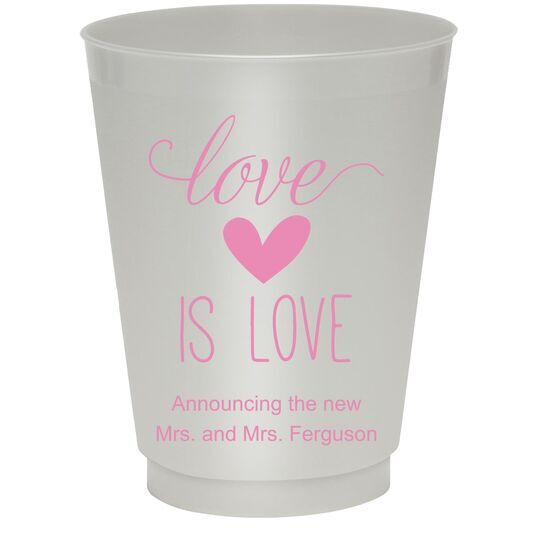 Love is Love Colored Shatterproof Cups